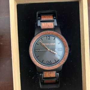Original Grain Black and Brown Men's Watch